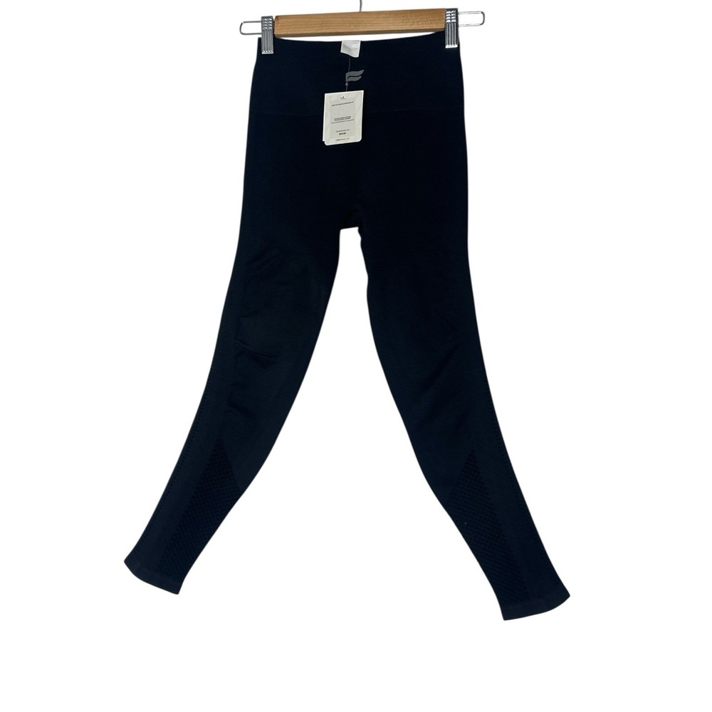 New Fabletics Leggings Women's XS Black Med Waist Stretch Athleisure‎ Workout